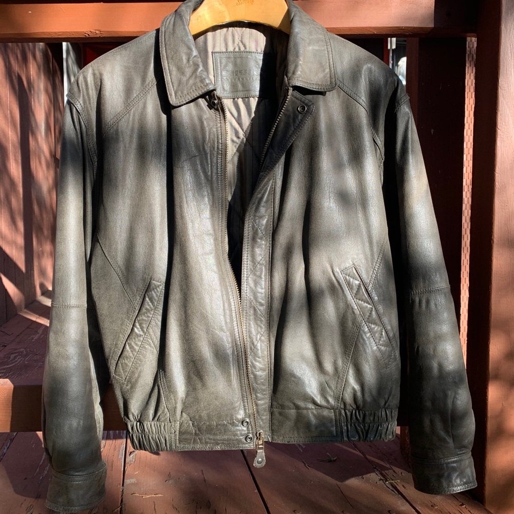 Vintage Leather Bomber